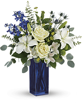 Teleflora's Calming Cobalt Bouquet Bouquet