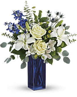 Teleflora's Calming Cobalt Bouquet Bouquet