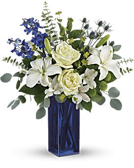 Teleflora's Calming Cobalt Bouquet