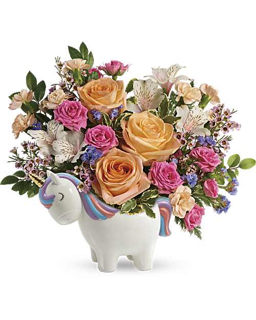 Multi-Colored | Mixed Bouquets | Magical Garden Unicorn Bouquet | Same Day Flower Delivery by Teleflora