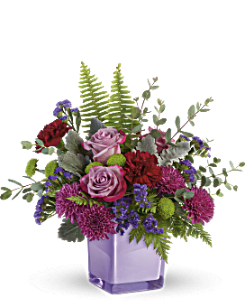 Flower Delivery By Teleflora, Purple, Roses, Teleflora's Purple Serenity Bouquet, Mother's Day Flower Arrangements