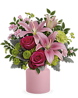 Bouquet de fleurs Savannah rose pâle de Teleflora