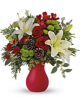 Yuletide Greetings Bouquet , Mixed Bouquets , Same Day Flower Delivery , White , Teleflora