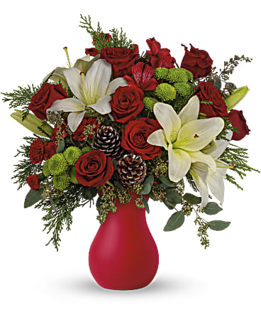 Yuletide Greetings Bouquet | Mixed Bouquets | Same Day Flower Delivery | White | Teleflora