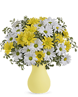 Upsy Daisy Bouquet , Daisies , Same Day Flower Delivery , Yellow , Teleflora
