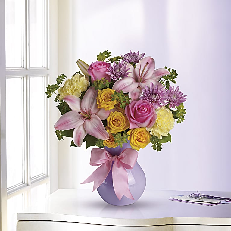 Perfectly Pastel Bouquet — Teleflora (from $54.99) | SendFlowers.io
