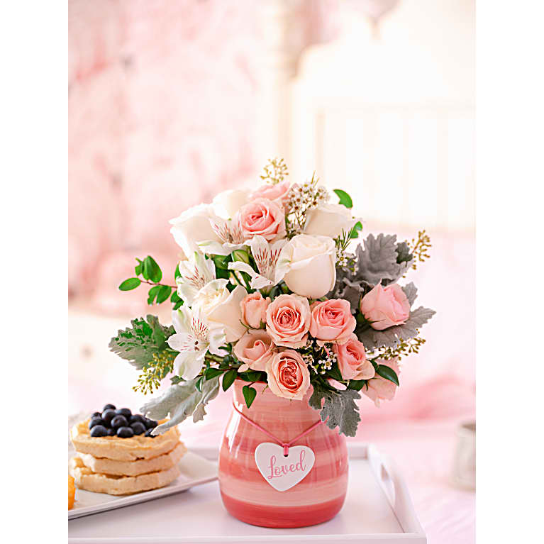 Sweet Shades Of Pink Bouquet (Premium) from Teleflora SendFlowers.io