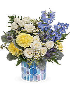 Dreaming Of Blue Bouquet , Mixed Bouquets , Same Day Flower Delivery , Teleflora