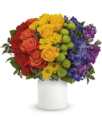Teleflora's Rainbow Love Bouquet Flowers
