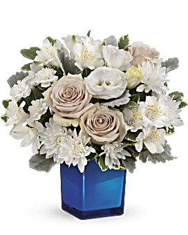 Serene Sky Bouquet , Mixed Bouquets , Same Day Flower Delivery , White , Teleflora