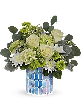 Serene Bliss Bouquet , Roses , Same Day Flower Delivery , Multi-Colored , Teleflora