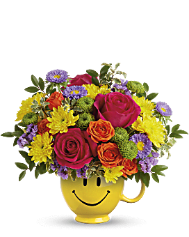 Choose Happy Bouquet , Mixed Bouquets , Same Day Flower Delivery , Multi-Colored , Teleflora