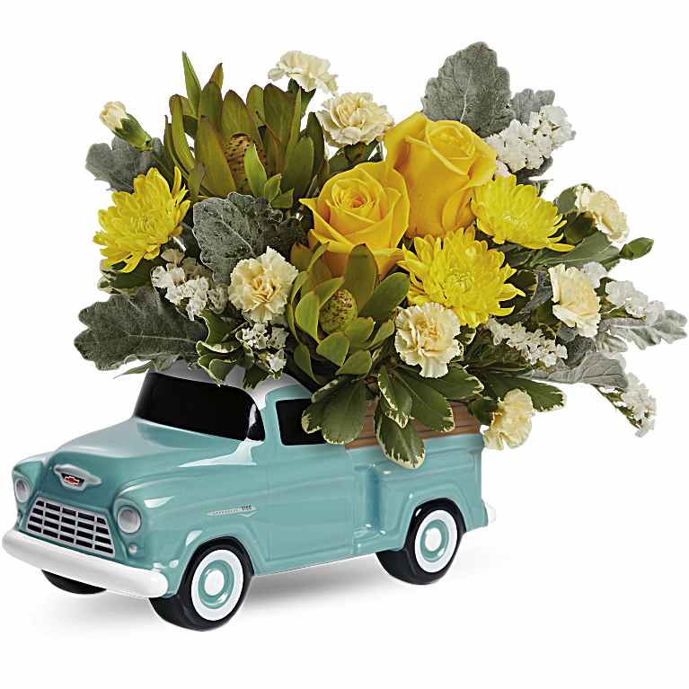 Chevy Blooming Pickup Bouquet — Teleflora (from $59.99) | SendFlowers.io