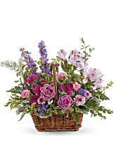 Peaceful White Lilies Basket - Flower Den Florist | Northern