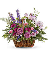 Teleflora's Lavender Meadow Basket Bouquet