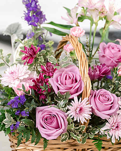 Teleflora's Lavender Meadow Basket Bouquet - Teleflora