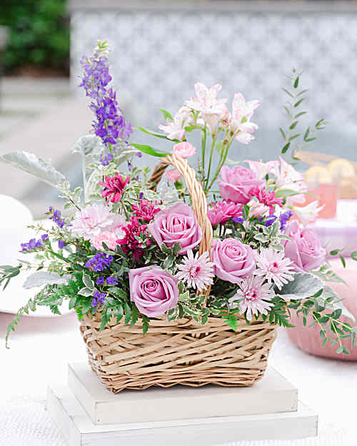 Teleflora's Lavender Meadow Basket Bouquet - Teleflora