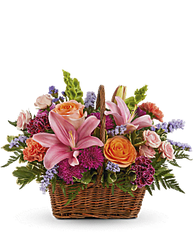 Teleflora's Blooming Joy Bouquet Basket Arrangement