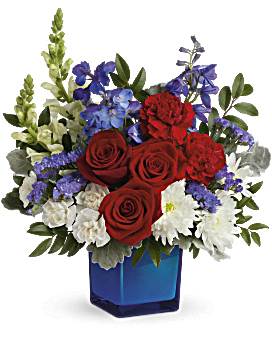 Bouquet Teleflora Rouge, Blanc et Blooms