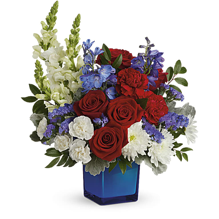 Red, White, & Blooms Bouquet