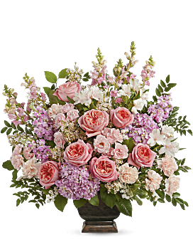 Golden Garden Casket Spray Sympathy Arrangement - Teleflora