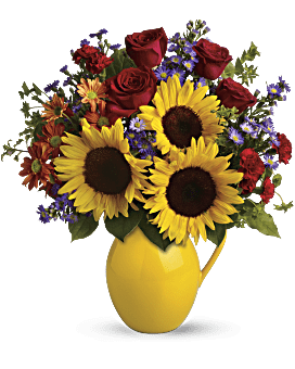 Bouquet pichet Journée ensoleillée de Teleflora