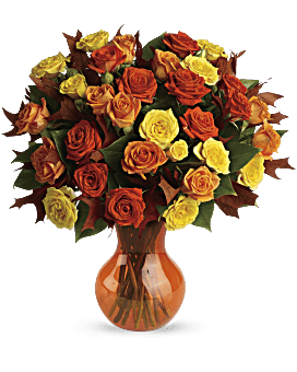 Bouquet Roses d'automne mythiques de Teleflora