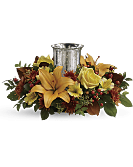 Glowing Gathering Centerpiece by Teleflora Specialty Arrangement