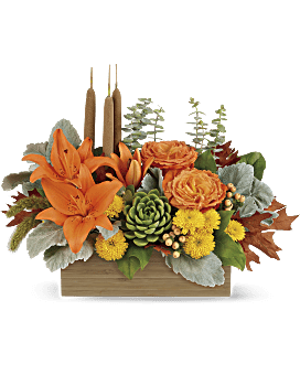 Teleflora's Fall Bamboo Garden Flower Arrangement