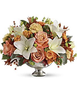 Teleflora's Harvest Shimmer Centerpiece Bouquet