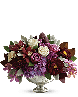 Purple , Mixed Bouquets , Beautiful Harvest Centerpiece Bouquet , Same Day Flower Delivery By Teleflora