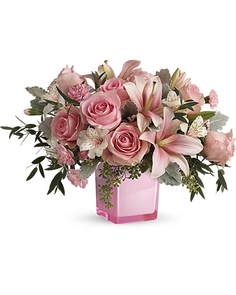 Round Slanted Fresh Floral Bouquet Holder - LO Florist Supplies