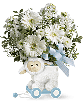 Teleflora's Sweet Little Lamb - Baby Blue Bouquet