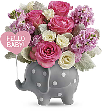 Bouquet Bonjour doux bébé de Teleflora – rose