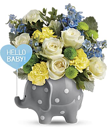 Hello Sweet Baby - Blue Bouquet - Teleflora