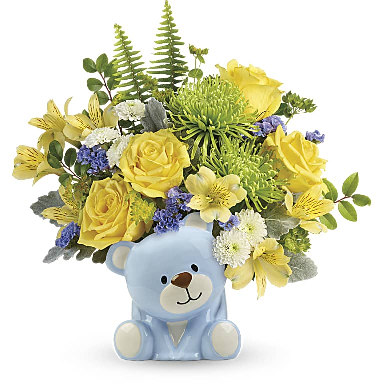 Joyful Blue Bear Bouquet