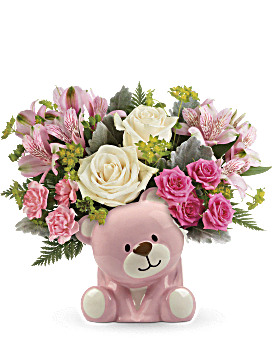 Precioso ramo de osos rosados ​​de Teleflora