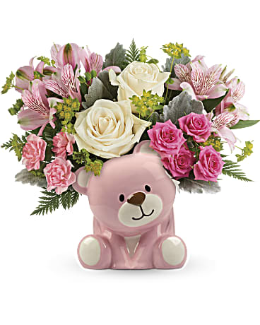 Teleflora's Precious Pink Bear Bouquet - Teleflora