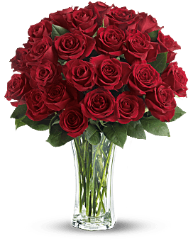Love and Devotion - Long Stemmed Red Roses Bouquet