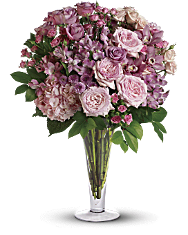 Multi-Colored , Mixed Bouquets , A La Mode Bouquet With Long Stemmed Roses , Same Day Flower Delivery By Teleflora