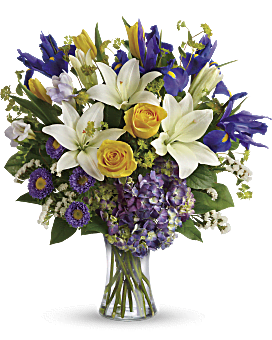Teleflora's Floral Spring Iris Bouquet Bouquet