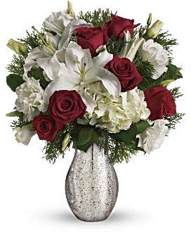 White , Mixed Bouquets , A Christmas Kiss , Same Day Flower Delivery , Teleflora Flowers Near Me