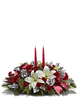 Lights Of Christmas Centerpiece Specialty Arrangement