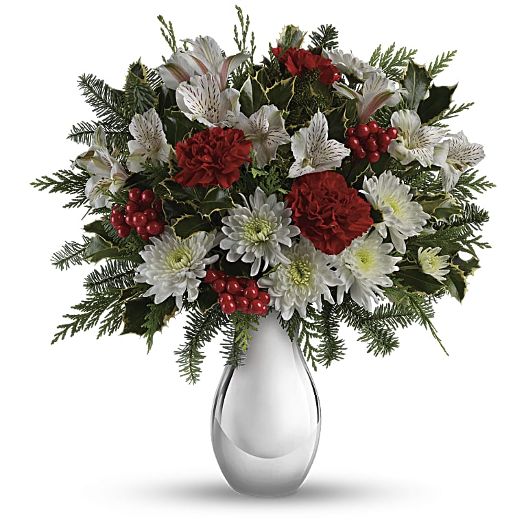 Silver And Snowflakes Bouquet