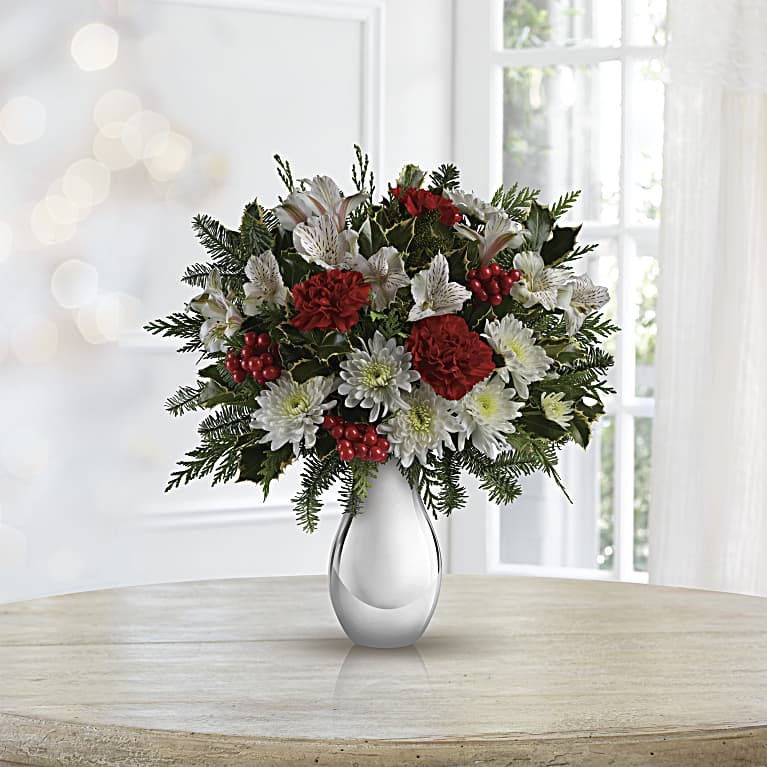 Silver And Snowflakes Bouquet