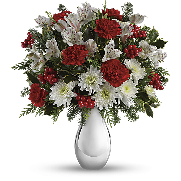 Silver And Snowflakes Bouquet