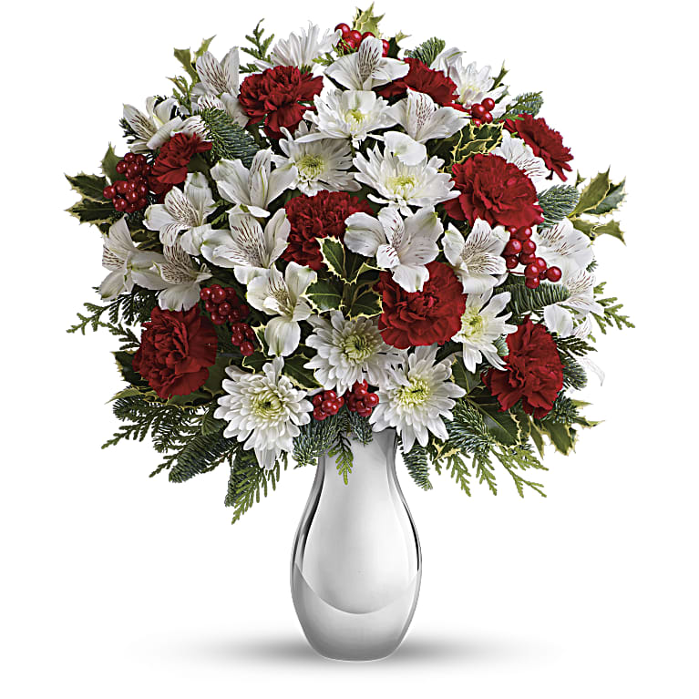 Silver And Snowflakes Bouquet