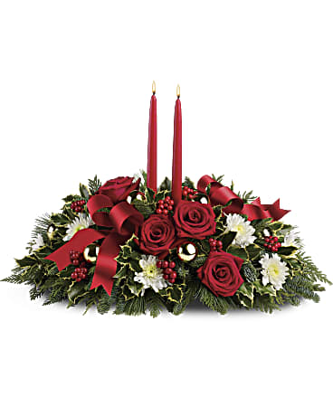 holiday flower arrangements centerpieces