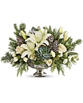 Candlelit Christmas Flower Arrangement Teleflora