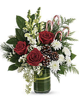 Christmas themed deals flower arrangements